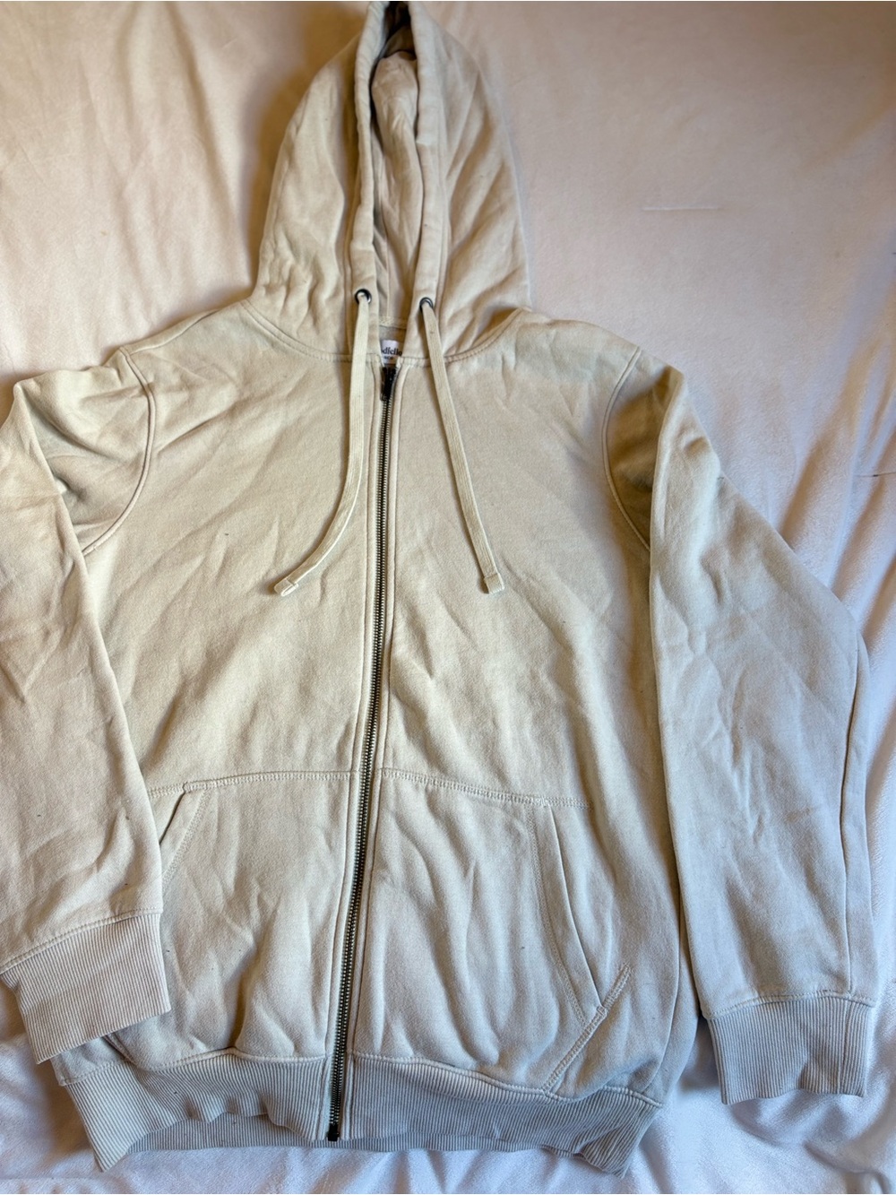 Goodfellow & Co Cream Full-Zip Hoodie